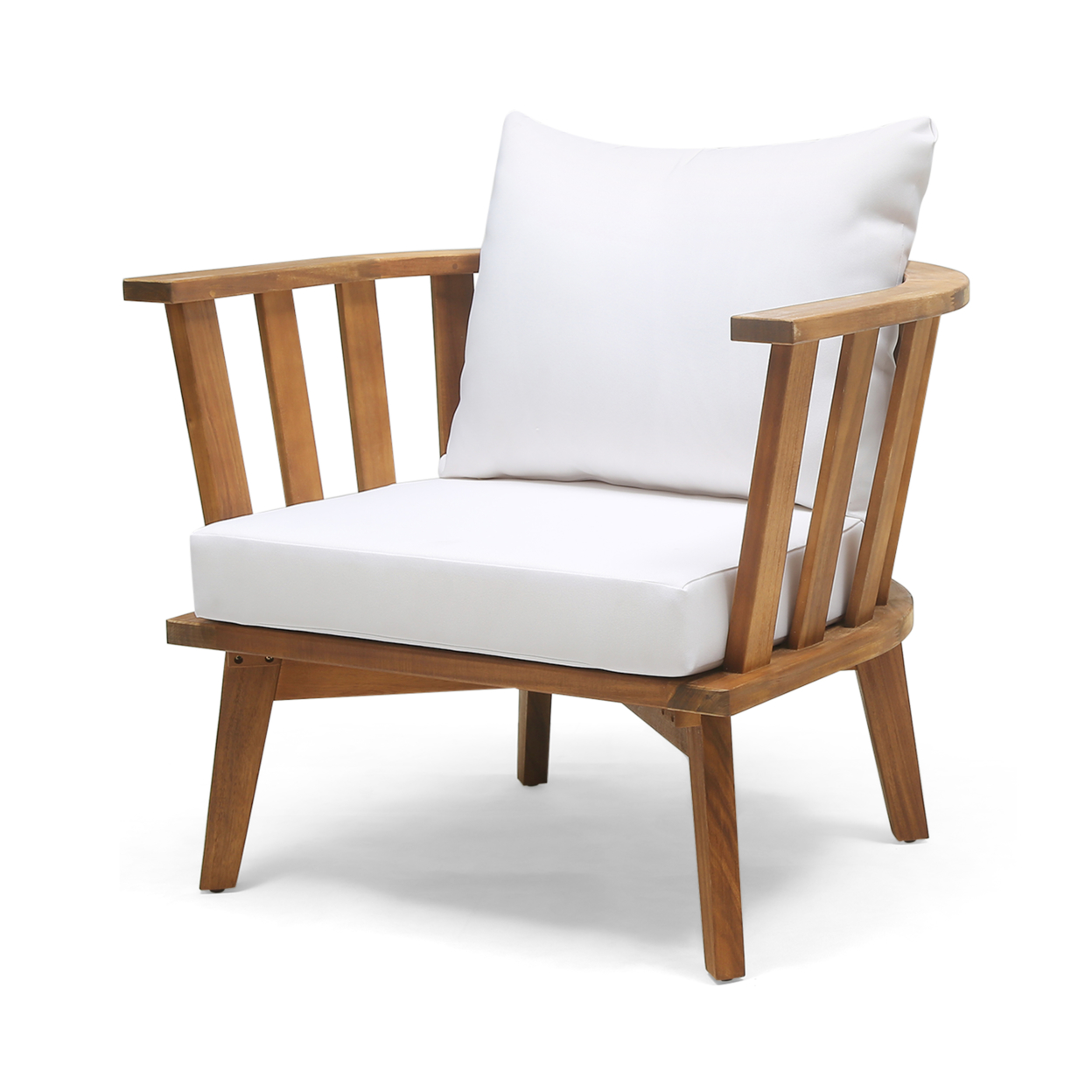 Dean Outdoor Wooden Club Chair With Cushions