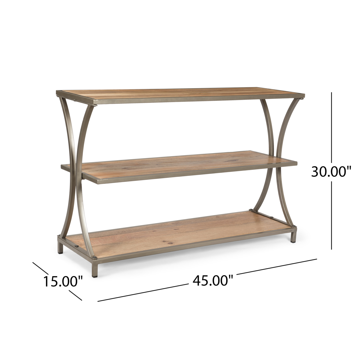 Christine Modern Indusrial Mango Wood Console Table