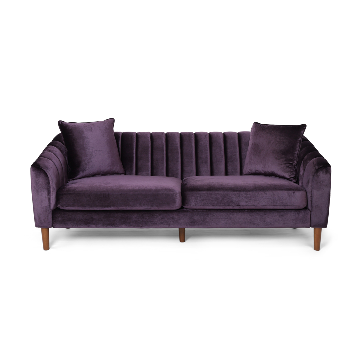 Susan Contemporary Velvet 3 Seater Sofa - Teal + Dark Brown