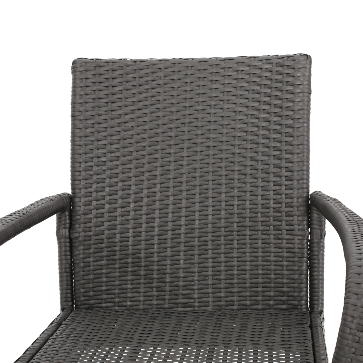 Janet Outdoor Contemporary Wicker Dining Chair (Set Of 2) - Gray