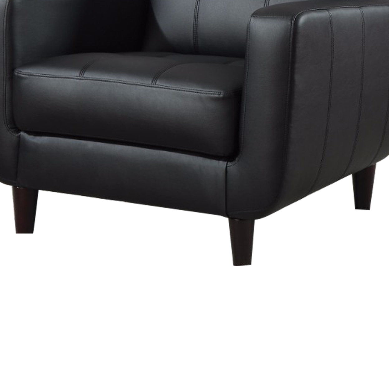 High Toned Accent Chair, Black- Saltoro Sherpi