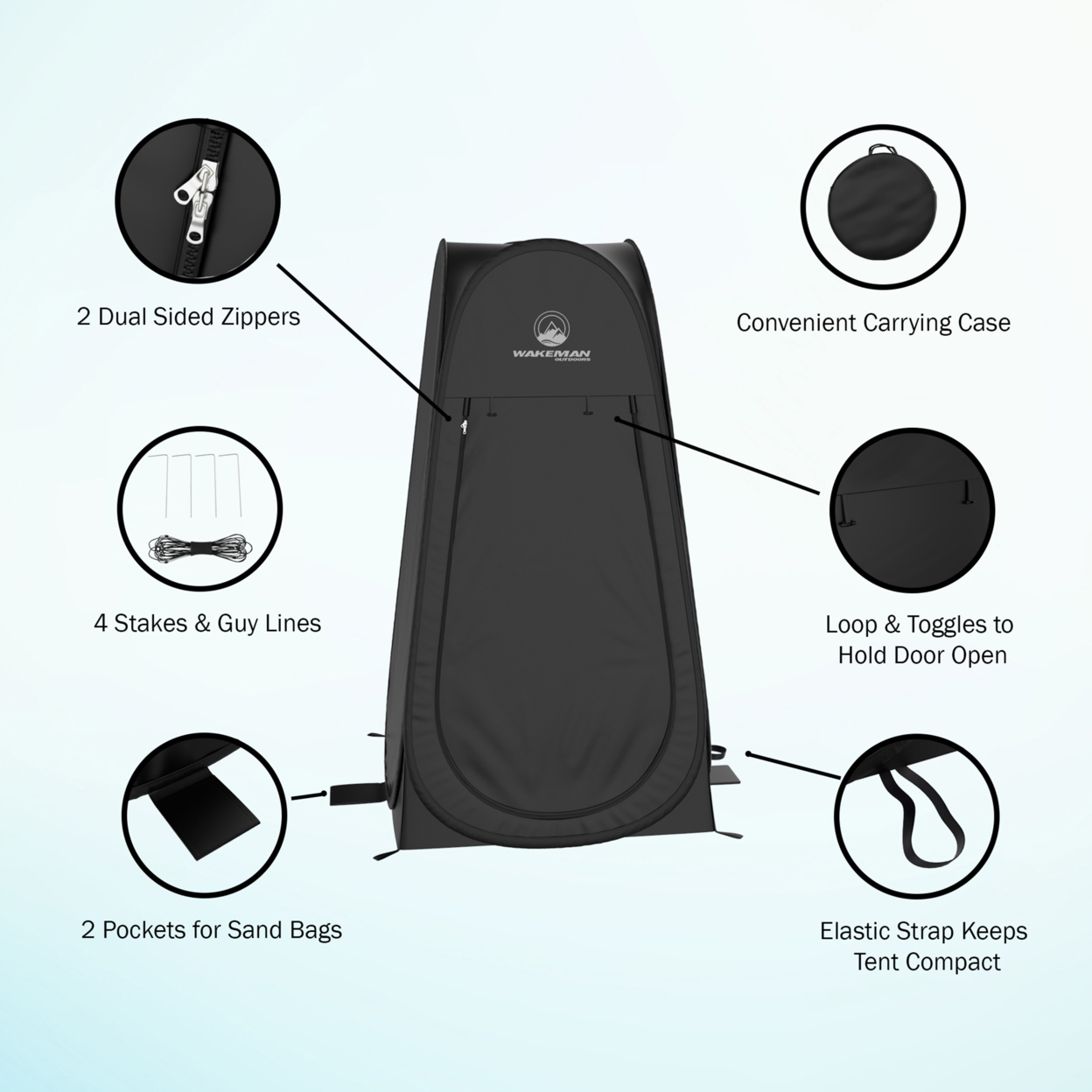 Portable Pop Up Pod- Instant Privacy, Shower & Changing Tent- Collapsible Outdoor Shelter For Camping, Beach & Rain With Carry Bag