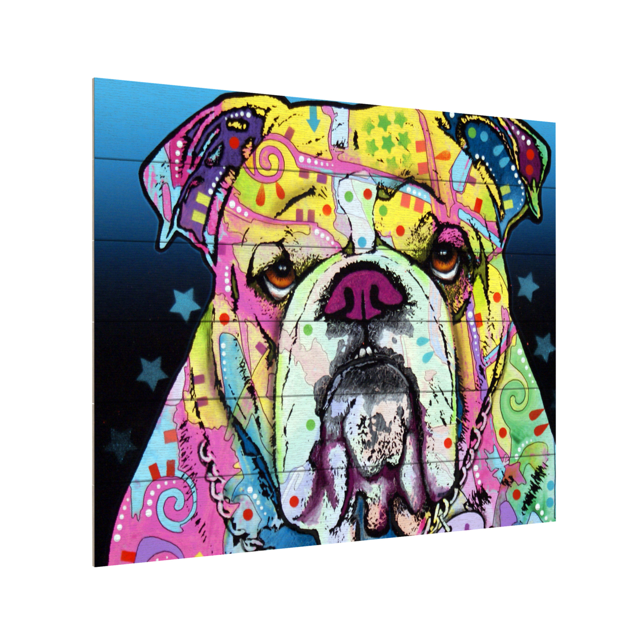 Wooden Slat Art 18 X 22 Inches Titled The Bulldog Ready To Hang Home Decor Picture