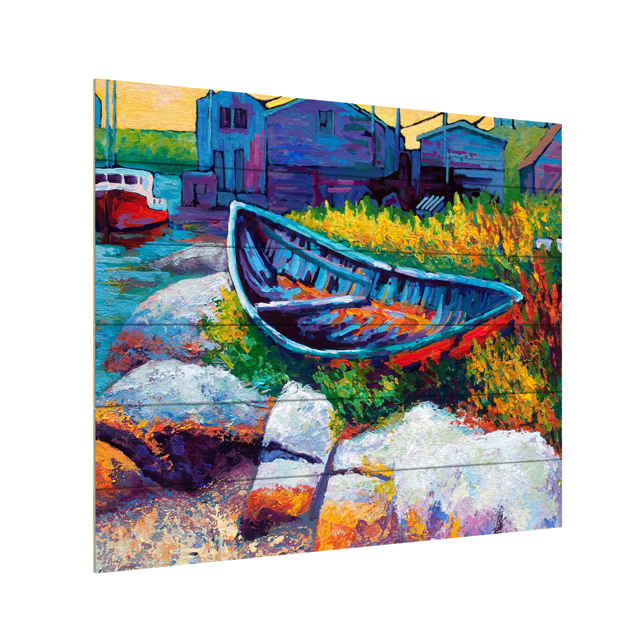 Wooden Slat Art 18 X 22 Inches Titled Judy East Coast Boat Faa Ready To Hang Home Decor Picture