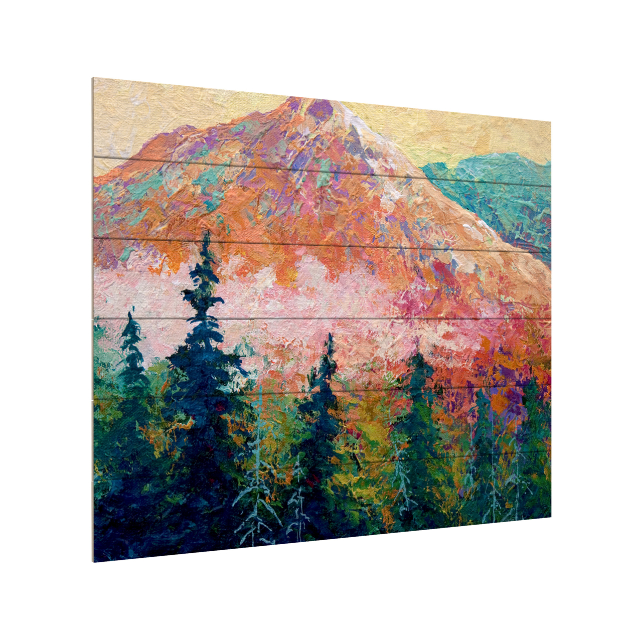 Wooden Slat Art 18 X 22 Inches Titled Mtn Sentinel Ready To Hang Home Decor Picture