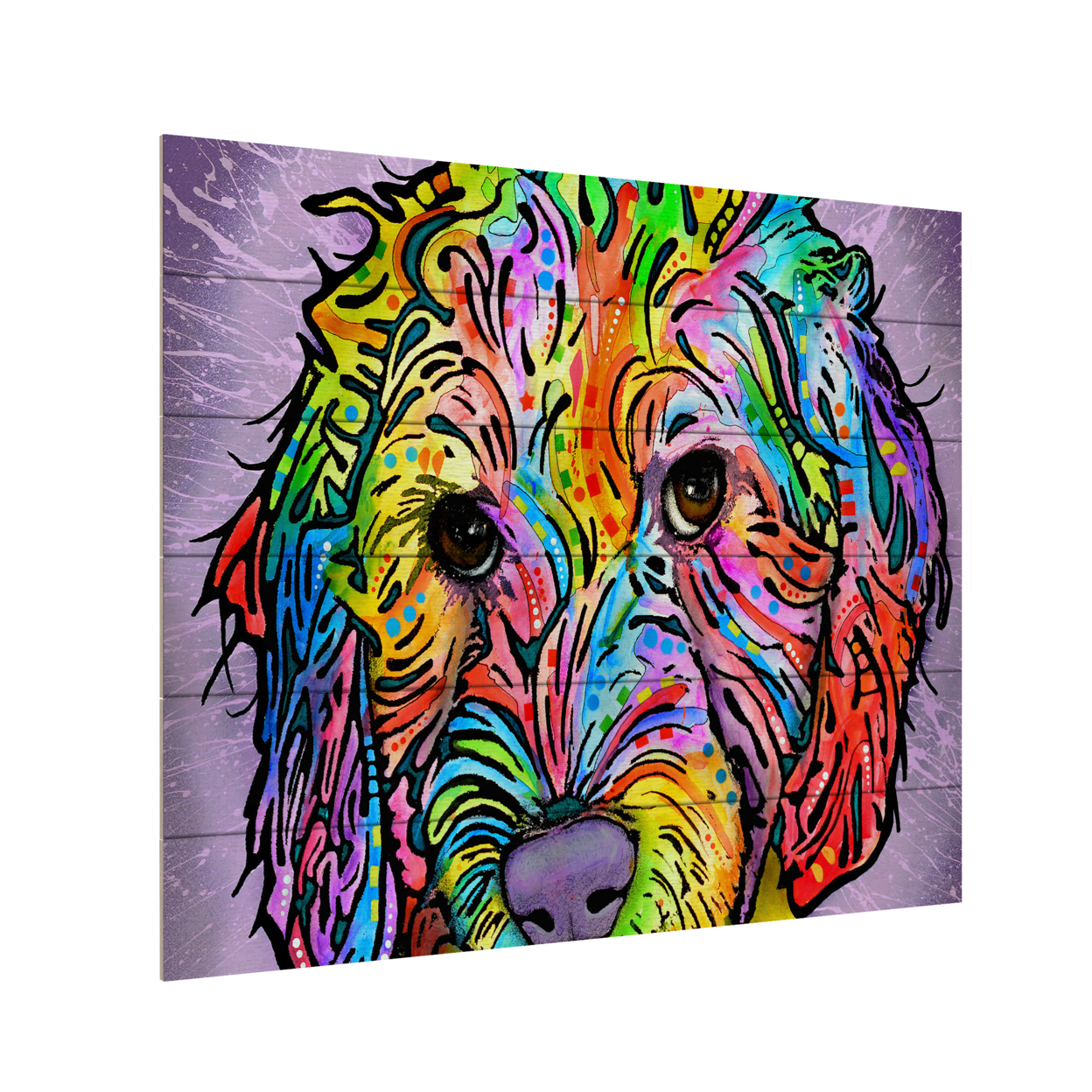 Wooden Slat Art 18 X 22 Inches Titled Sweet Poodle Ready To Hang Home Decor Picture