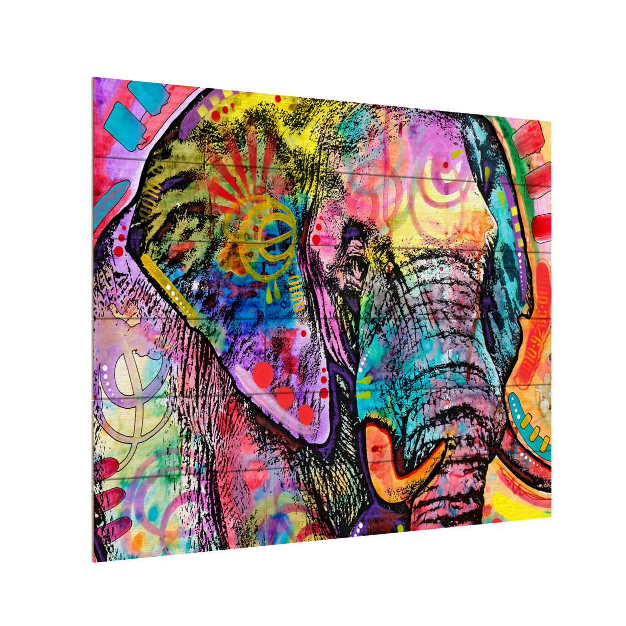 Wooden Slat Art 18 X 22 Inches Titled Elephant Ready To Hang Home Decor Picture