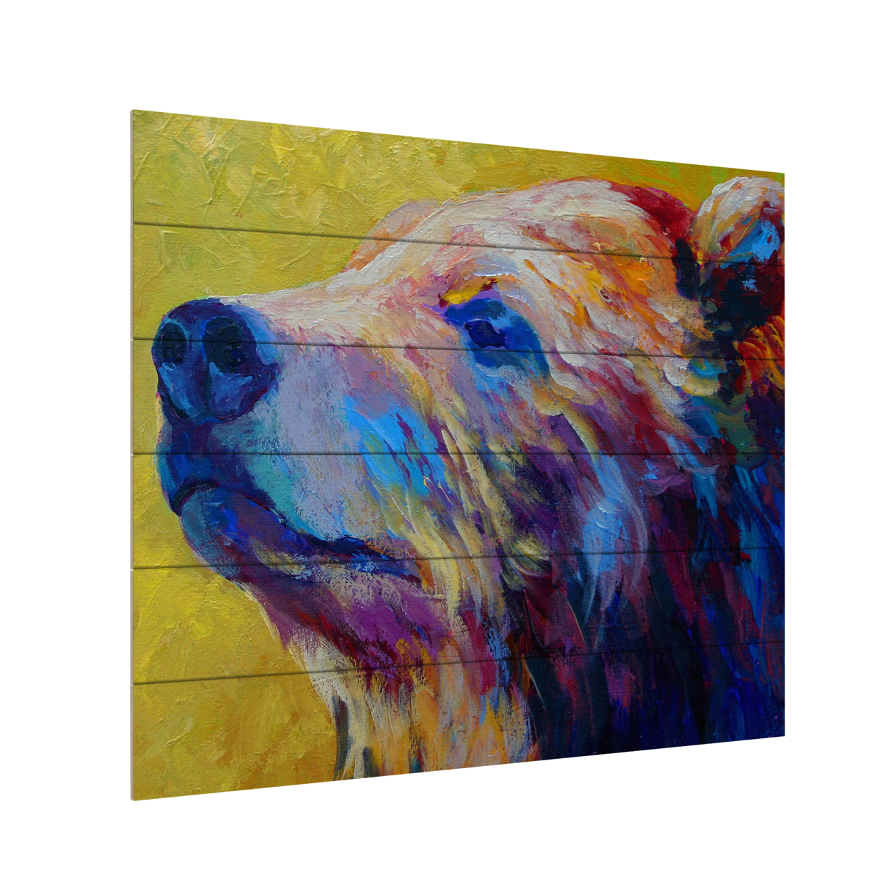 Wooden Slat Art 18 X 22 Inches Titled Pretty Boy Grizz Ready To Hang Home Decor Picture