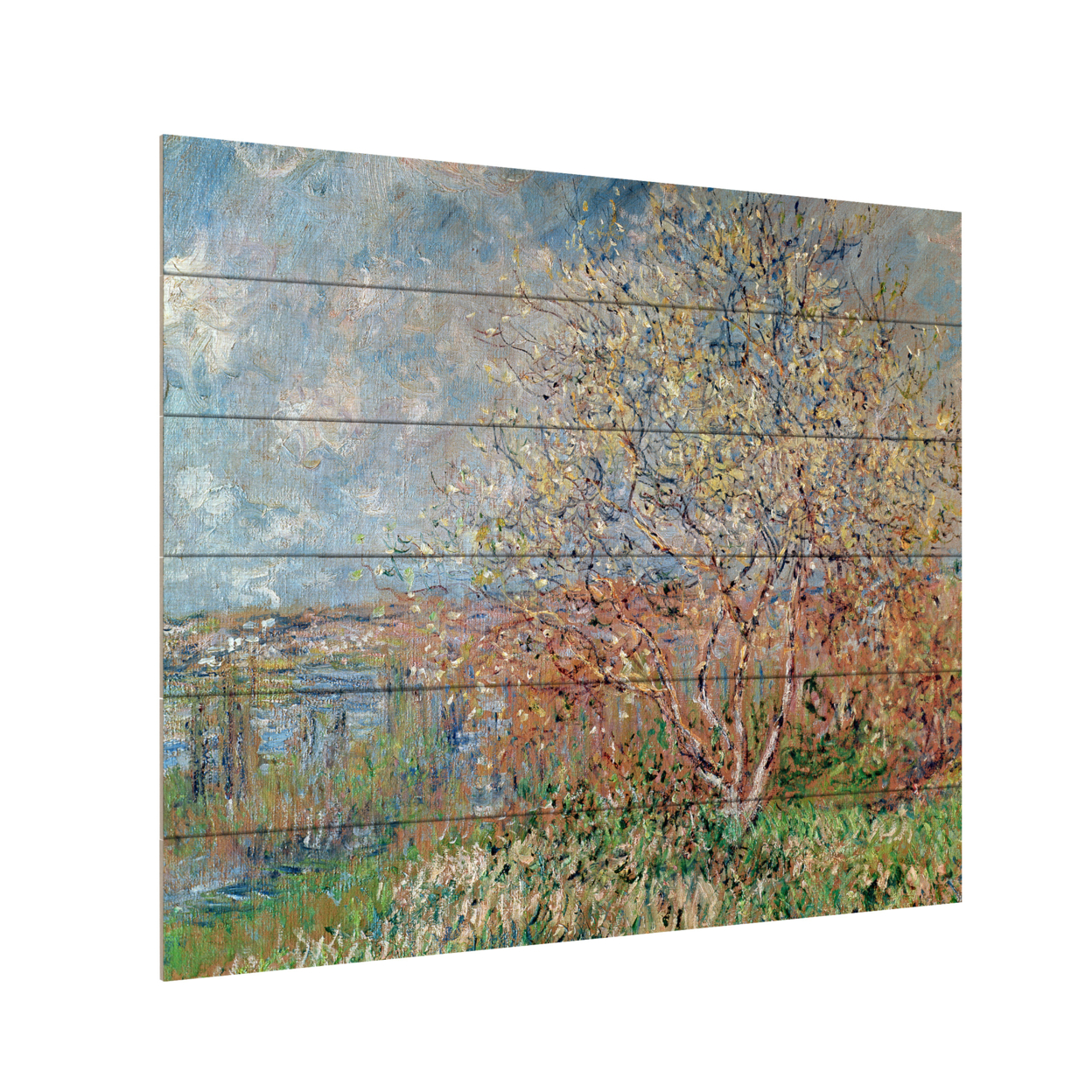 Wooden Slat Art 18 X 22 Inches Titled Spring 1880 Ready To Hang Home Decor Picture
