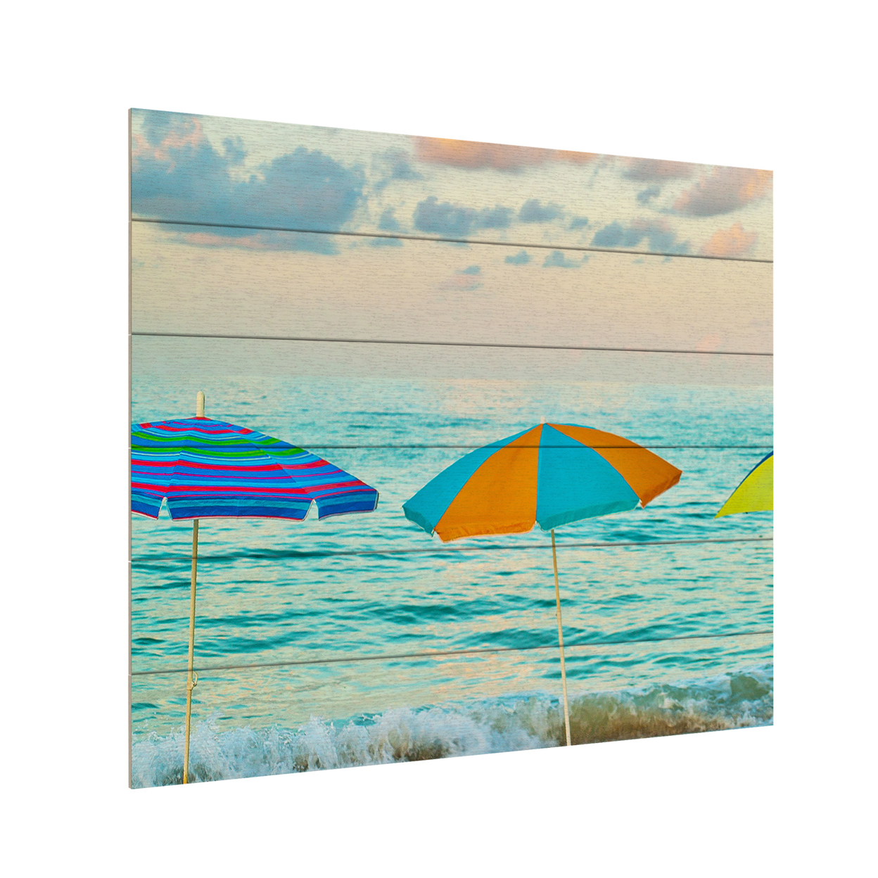 Wooden Slat Art 18 X 22 Inches Titled Florida Party Of Five Ready To Hang Home Decor Picture