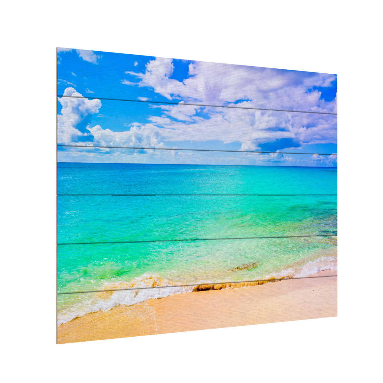 Wooden Slat Art 18 X 22 Inches Titled Maho Beach Ready To Hang Home Decor Picture
