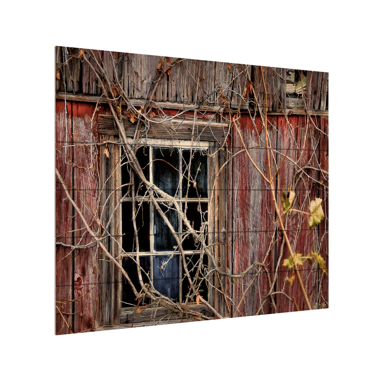 Wooden Slat Art 18 X 22 Inches Titled Old Barn Window Ready To Hang Home Decor Picture