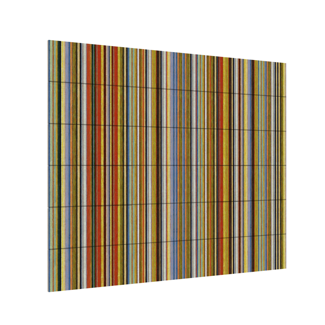 Wooden Slat Art 18 X 22 Inches Titled Comfortable Stripes VII Ready To Hang Home Decor Picture
