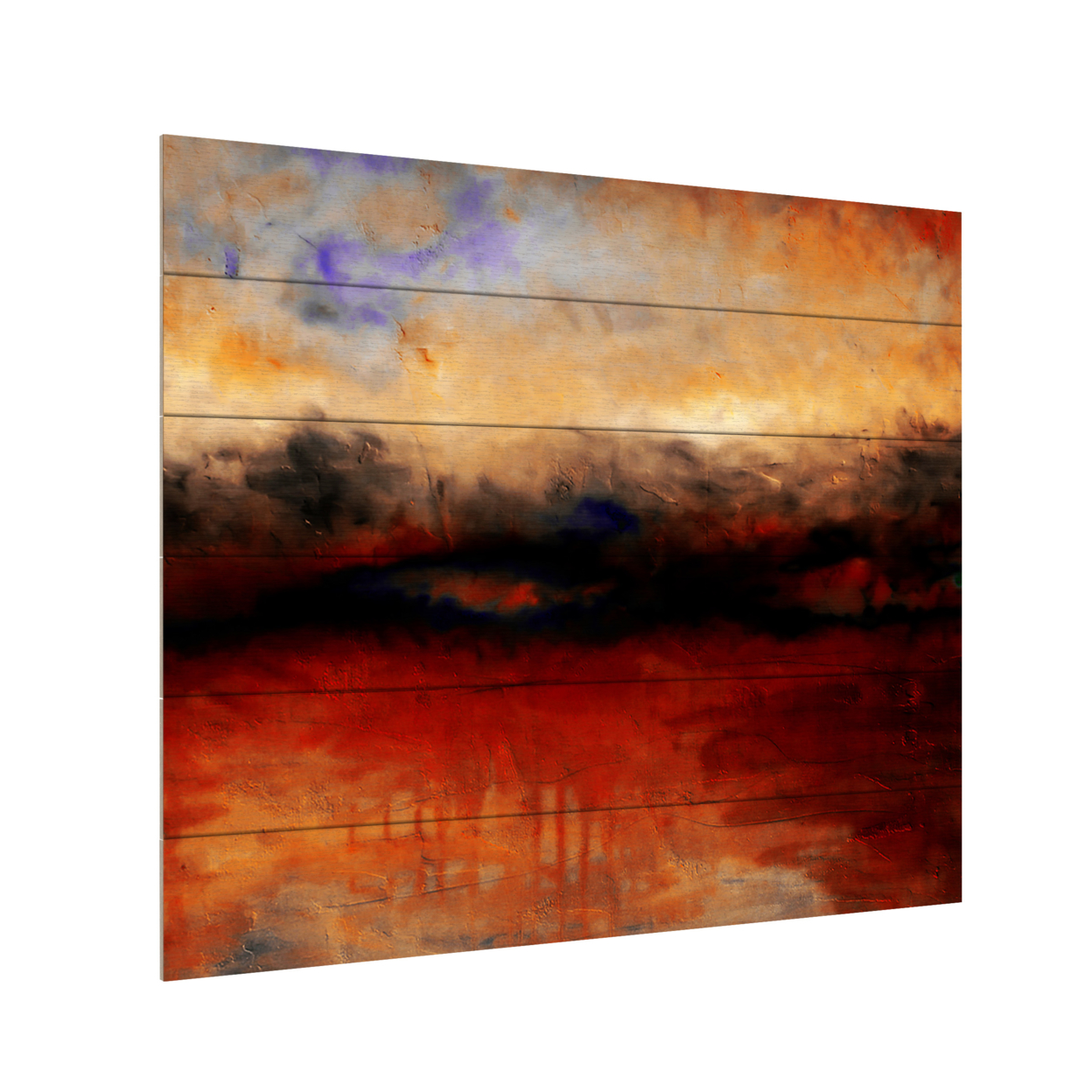 Wooden Slat Art 18 X 22 Inches Titled Red Skies At Night Ready To Hang Home Decor Picture