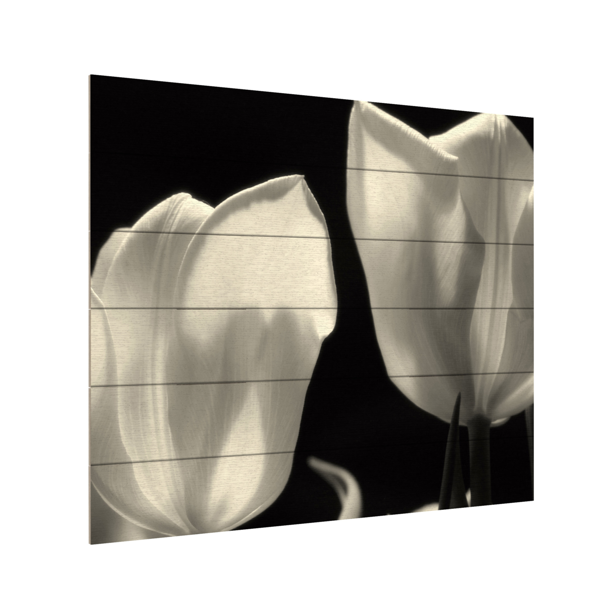Wooden Slat Art 18 X 22 Inches Titled Tulips Ready To Hang Home Decor Picture
