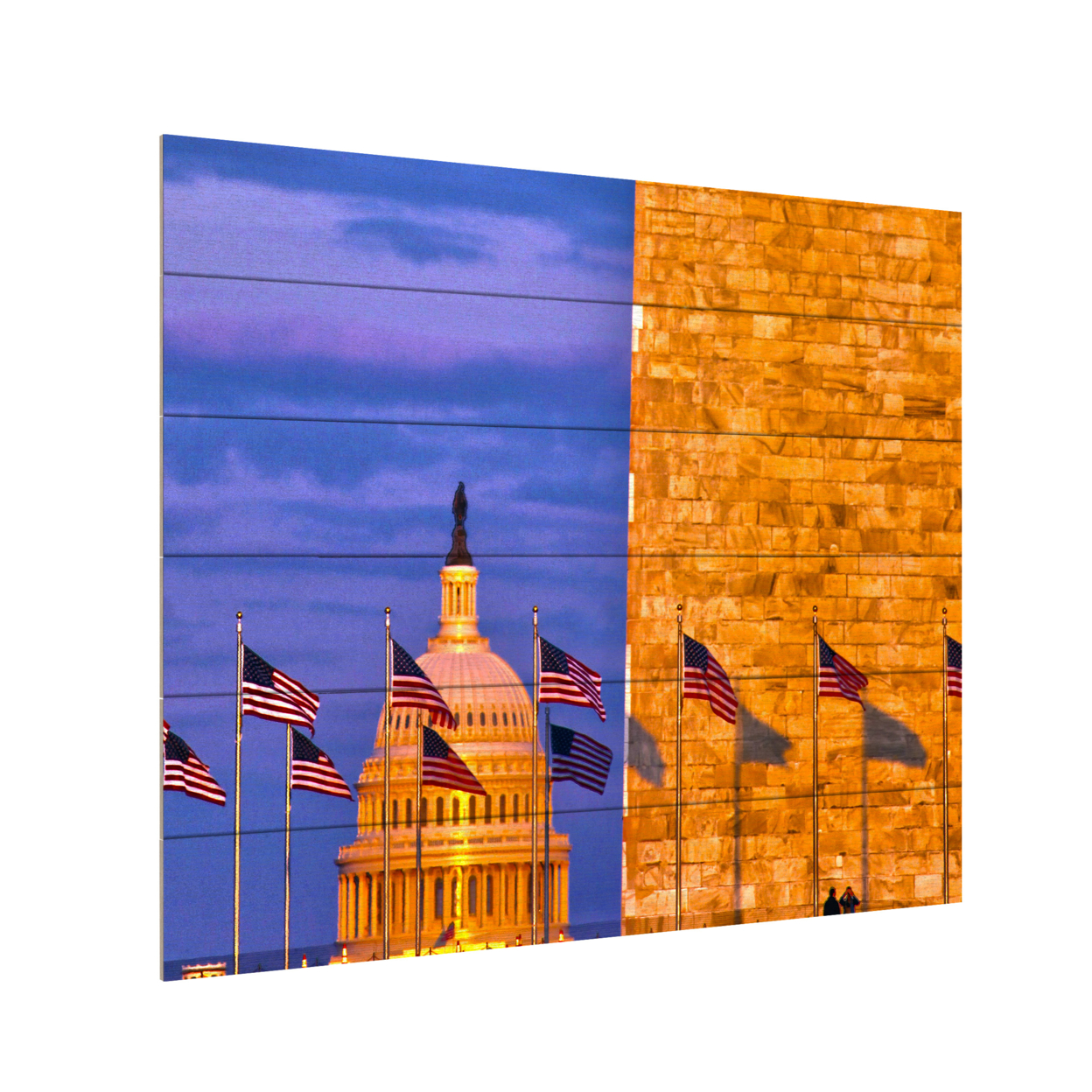 Wooden Slat Art 18 X 22 Inches Titled America Ready To Hang Home Decor Picture