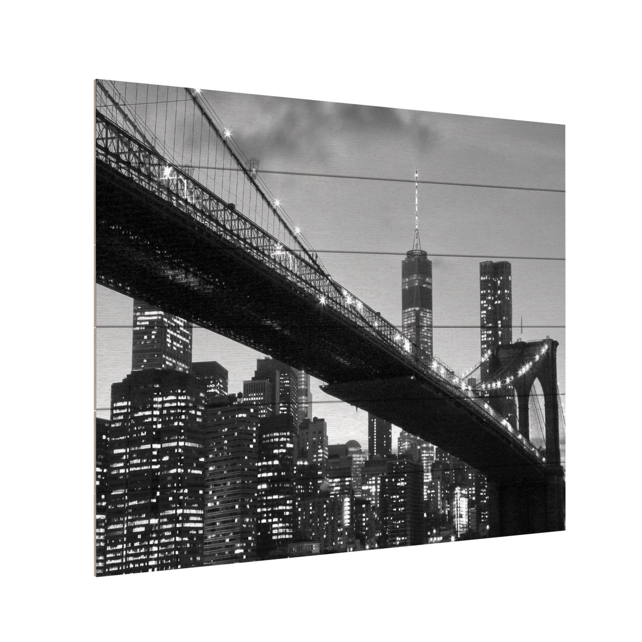 Wooden Slat Art 18 X 22 Inches Titled Brooklyn Bridge 5 Ready To Hang Home Decor Picture
