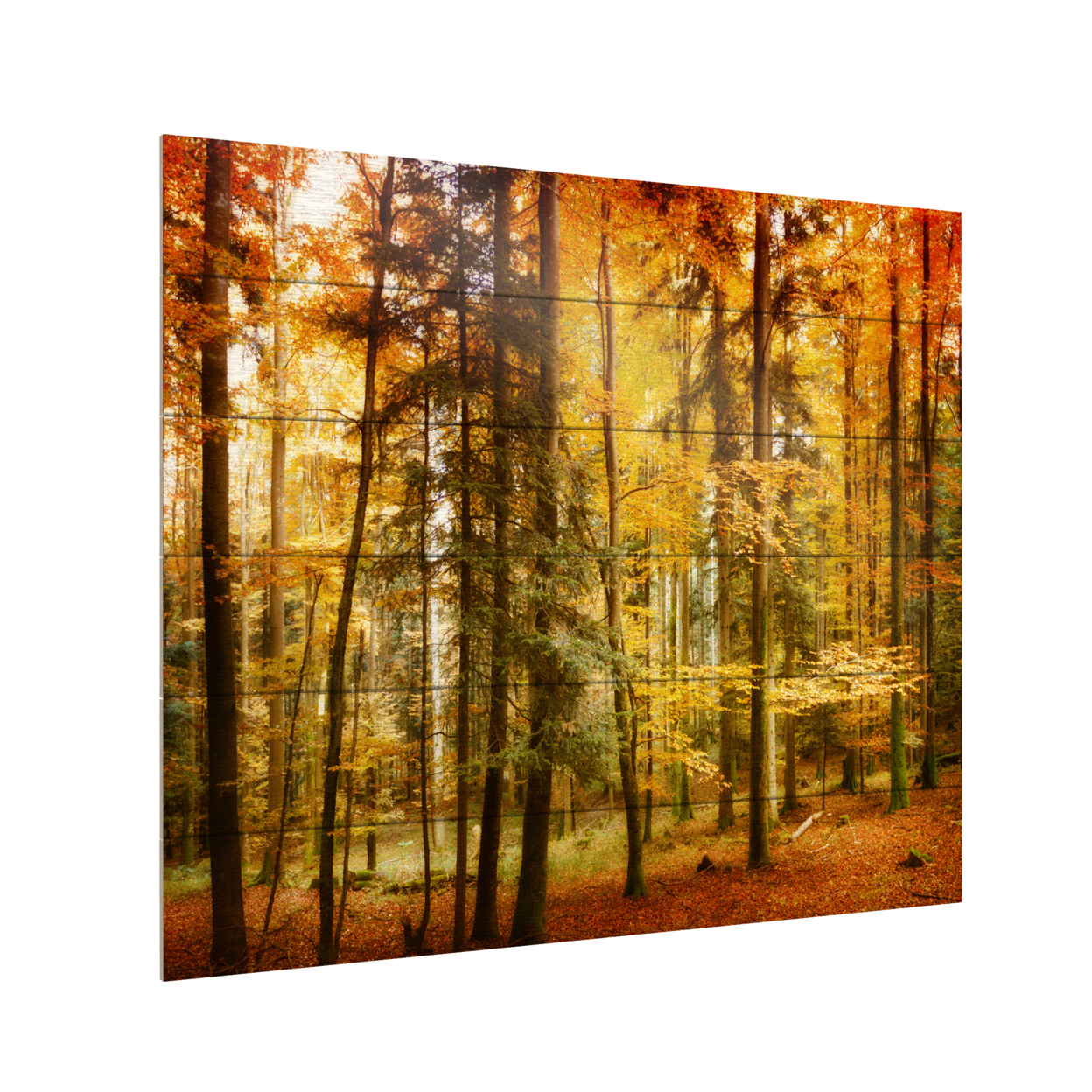 Wooden Slat Art 18 X 22 Inches Titled Brilliant Fall Color Ready To Hang Home Decor Picture
