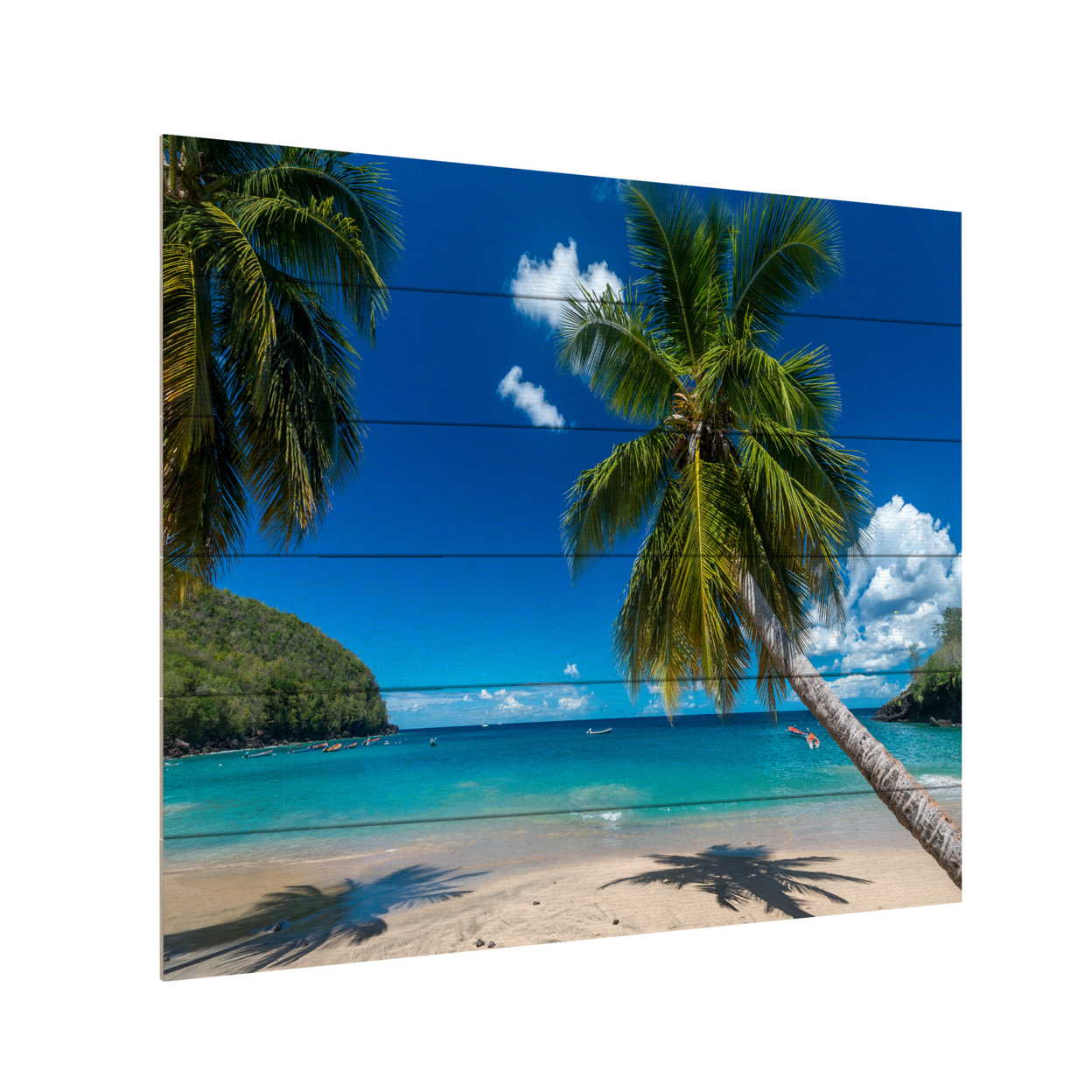 Wooden Slat Art 18 X 22 Inches Titled Martinique Ready To Hang Home Decor Picture