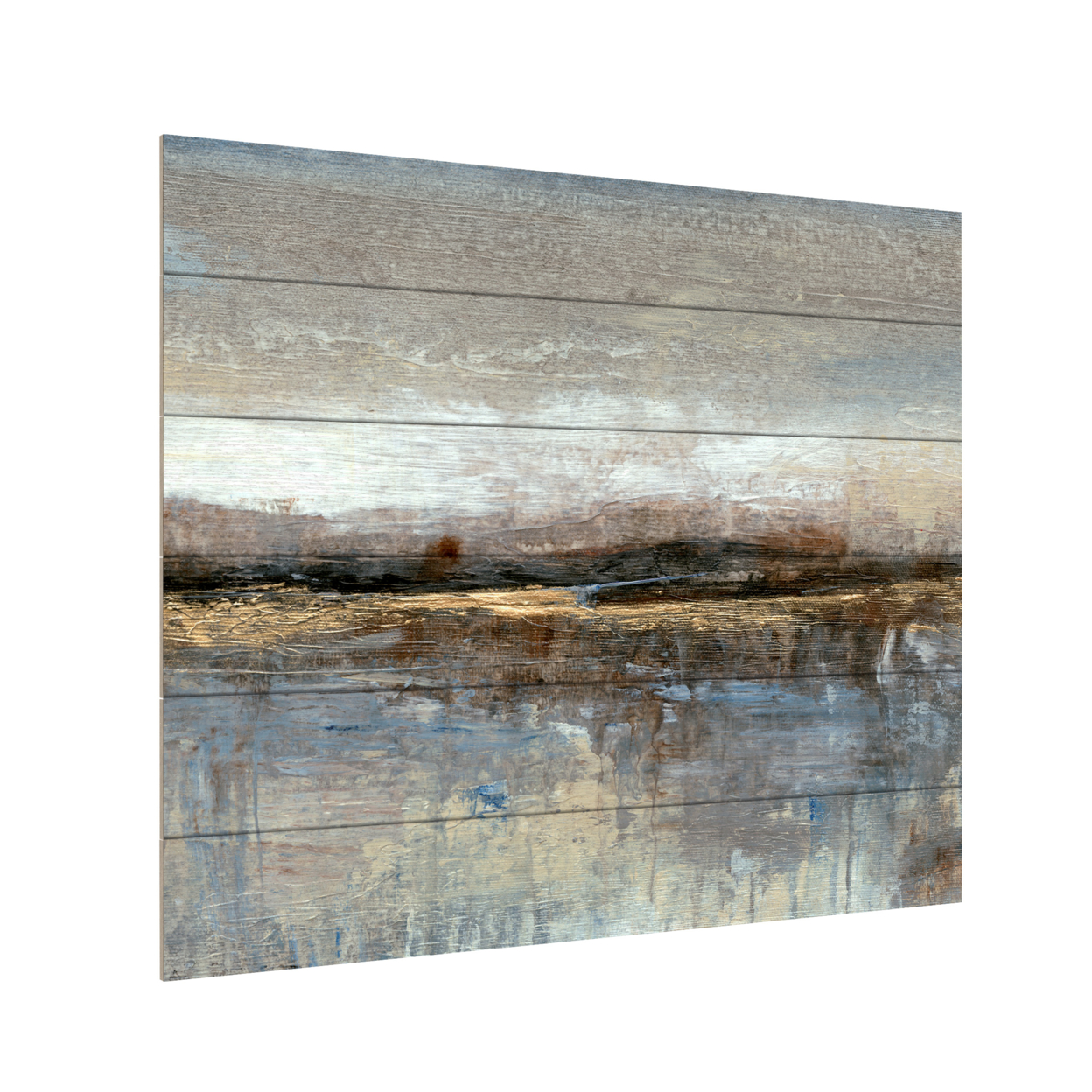 Wooden Slat Art 18 X 22 Inches Titled Grey Mist Ii Ready To Hang Home Decor Picture