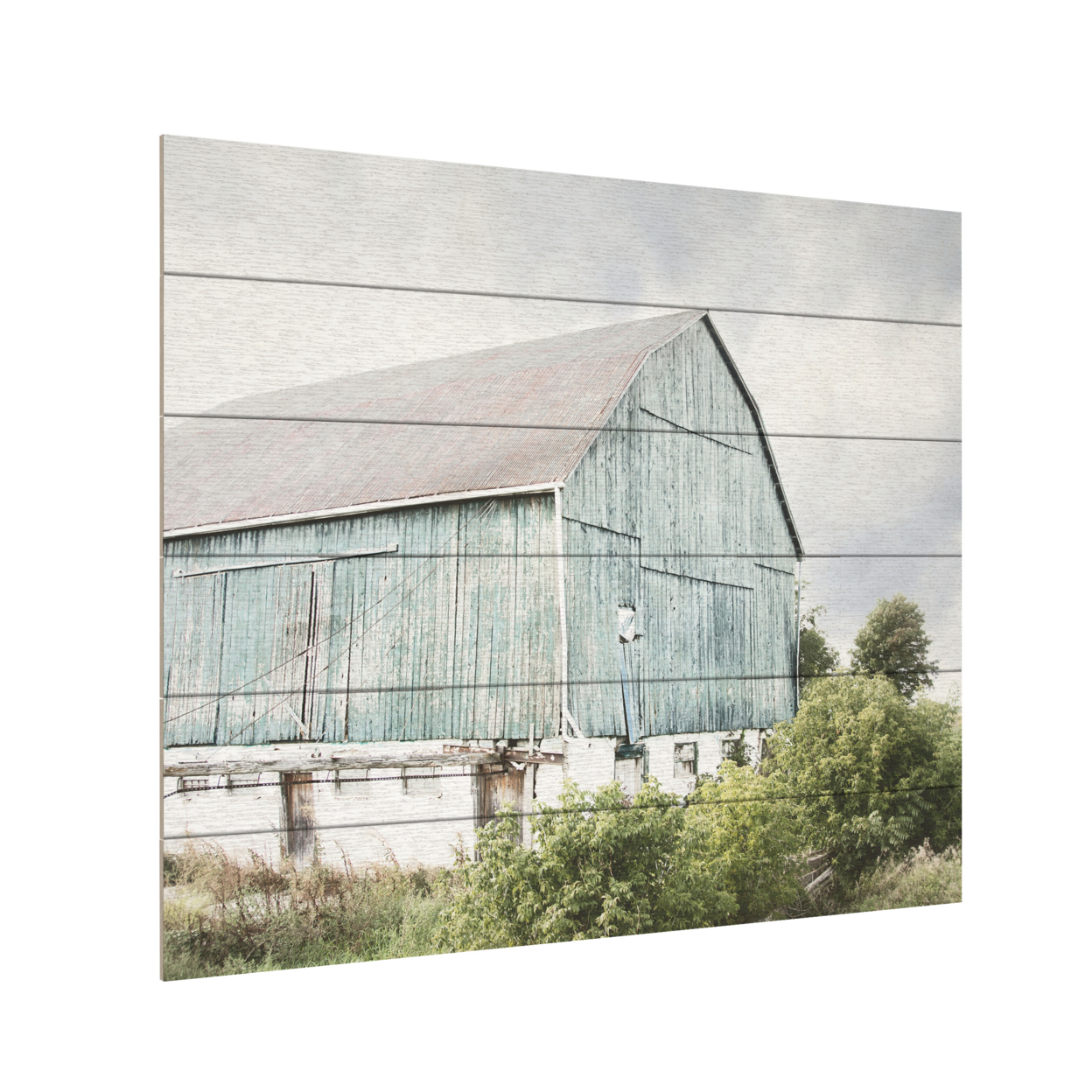 Wooden Slat Art 18 X 22 Inches Titled Late Summer Barn I Crop Ready To Hang Home Decor Picture