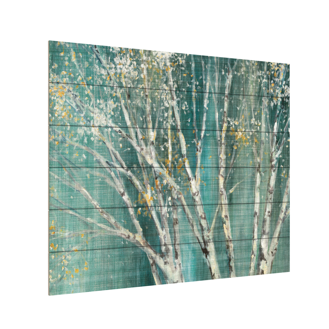 Wooden Slat Art 18 X 22 Inches Titled Blue Birch Ready To Hang Home Decor Picture