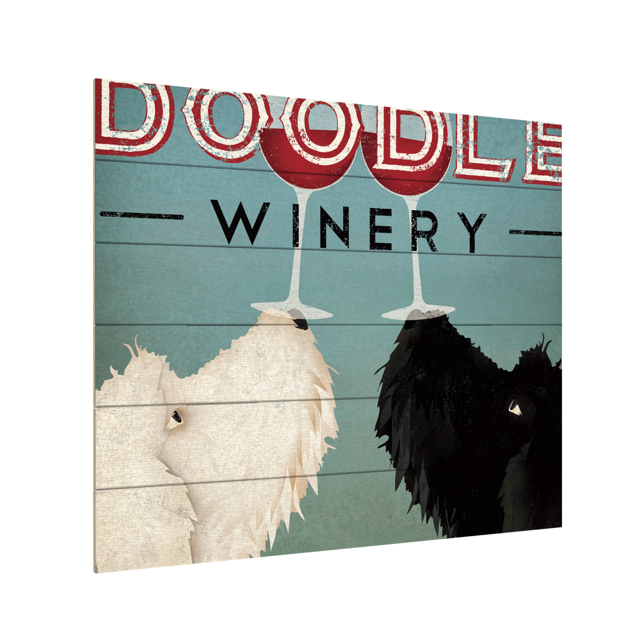Wooden Slat Art 18 X 22 Inches Titled Doodle Wine Ready To Hang Home Decor Picture