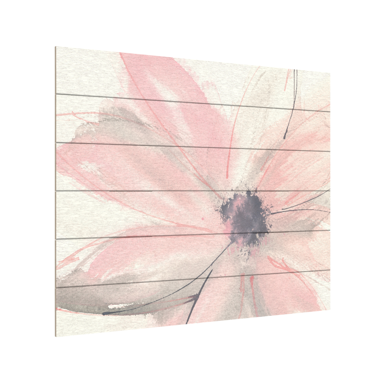 Wooden Slat Art 18 X 22 Inches Titled Blush Clematis I Ready To Hang Home Decor Picture