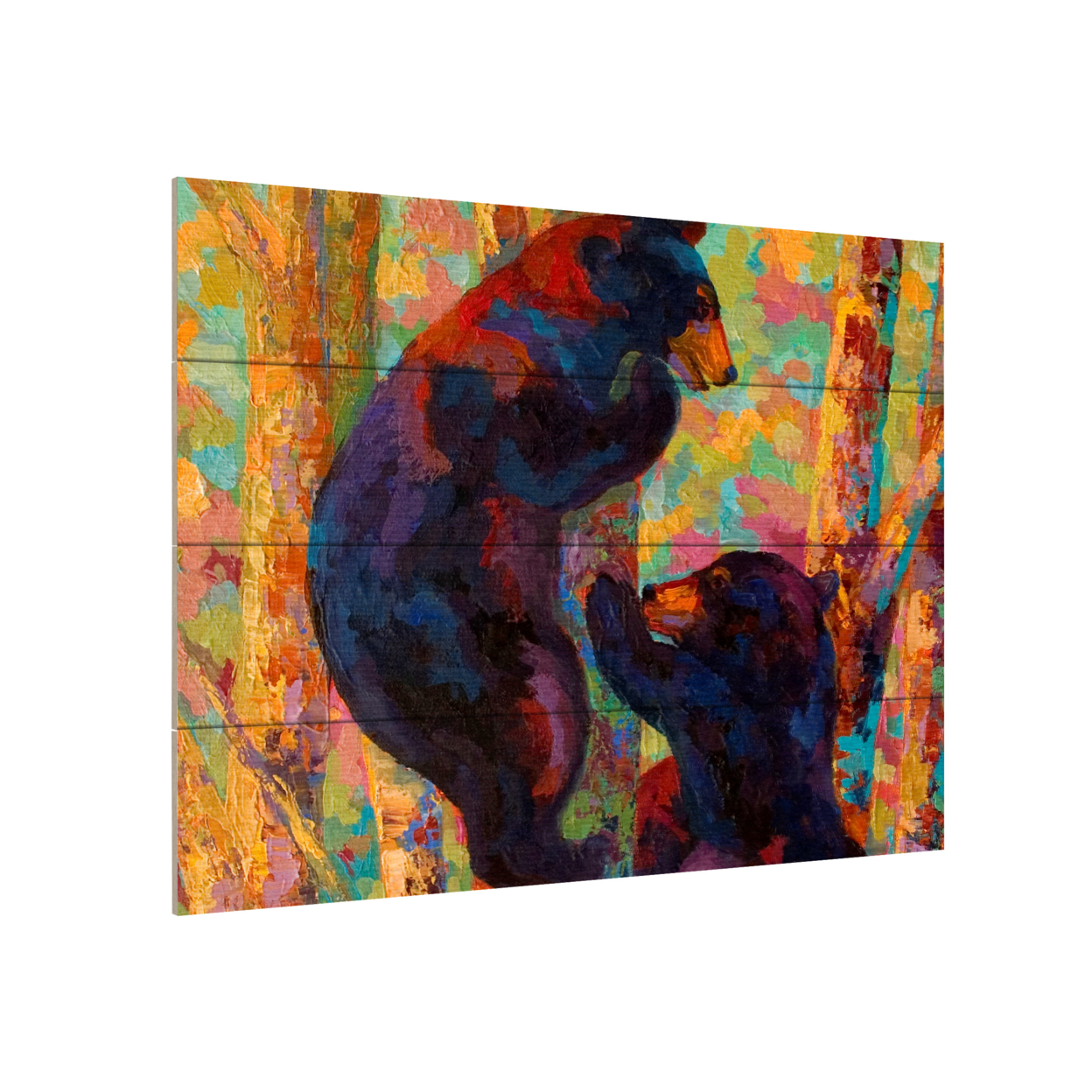 Wall Art 12 X 16 Inches Titled Two High Ready To Hang Printed On Wooden Planks