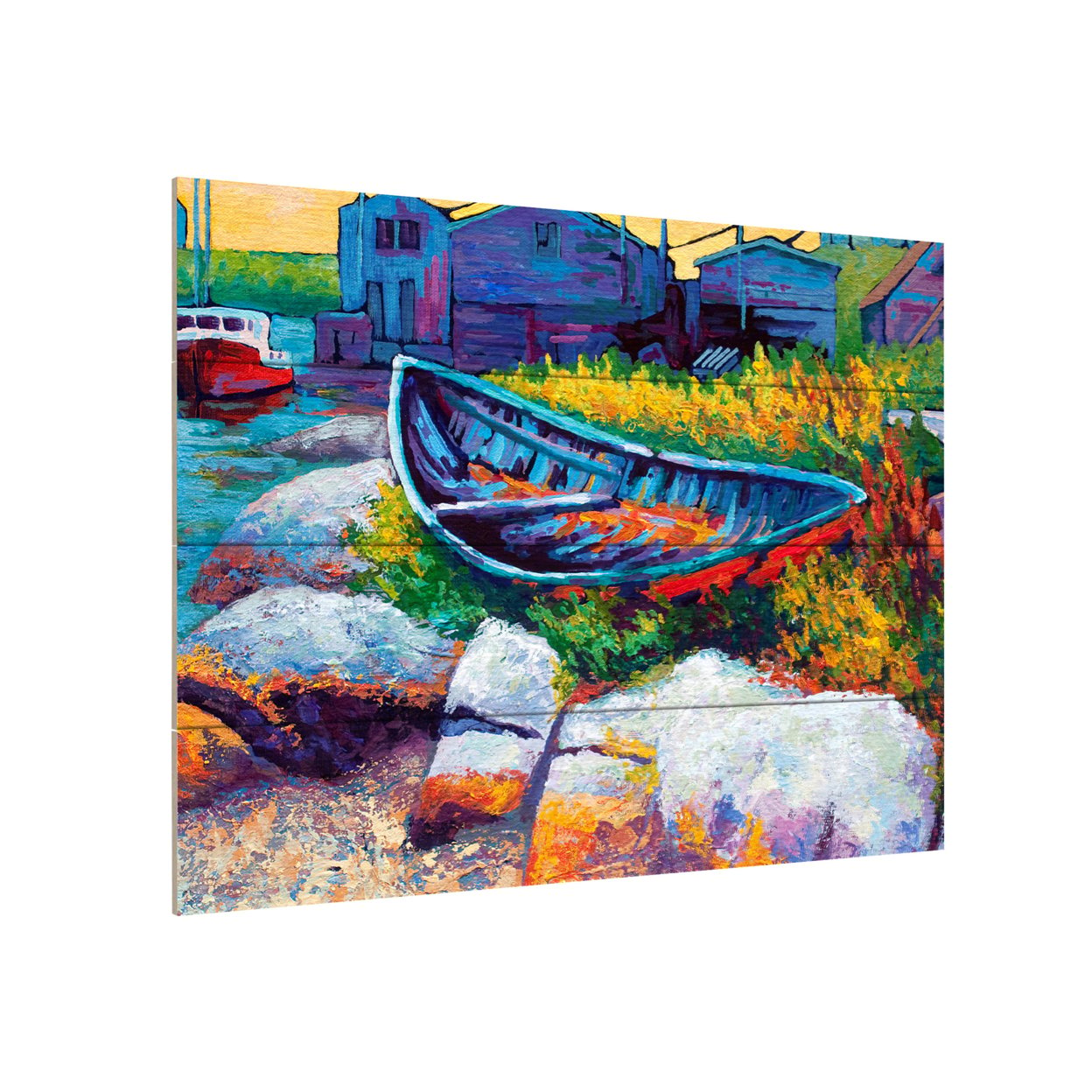 Wall Art 12 X 16 Inches Titled Judy East Coast Boat Faa Ready To Hang Printed On Wooden Planks