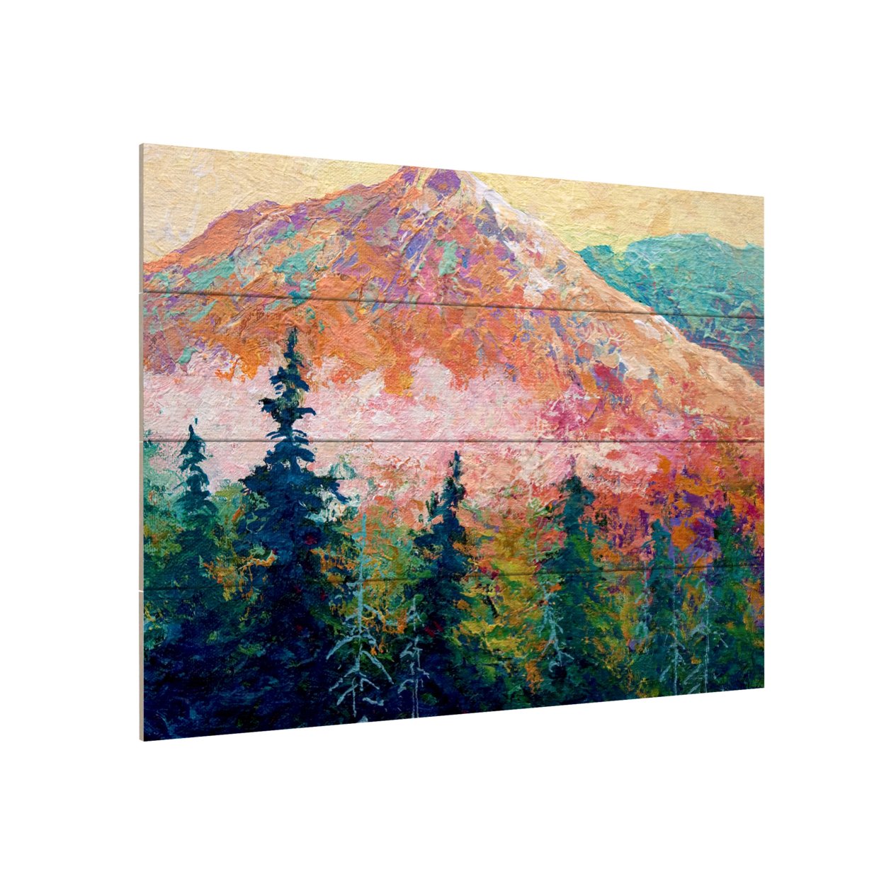 Wall Art 12 X 16 Inches Titled Mtn Sentinel Ready To Hang Printed On Wooden Planks