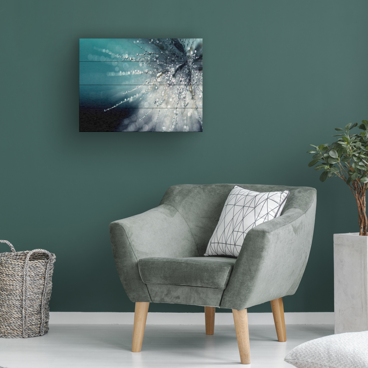 Wall Art 12 X 16 Inches Titled Morning Sonata Ready To Hang Printed On Wooden Planks