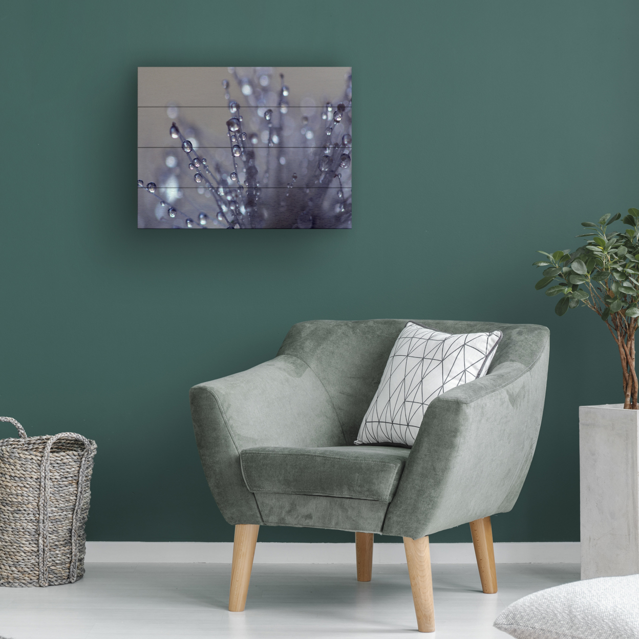 Wall Art 12 X 16 Inches Titled Evening Jewels Ready To Hang Printed On Wooden Planks