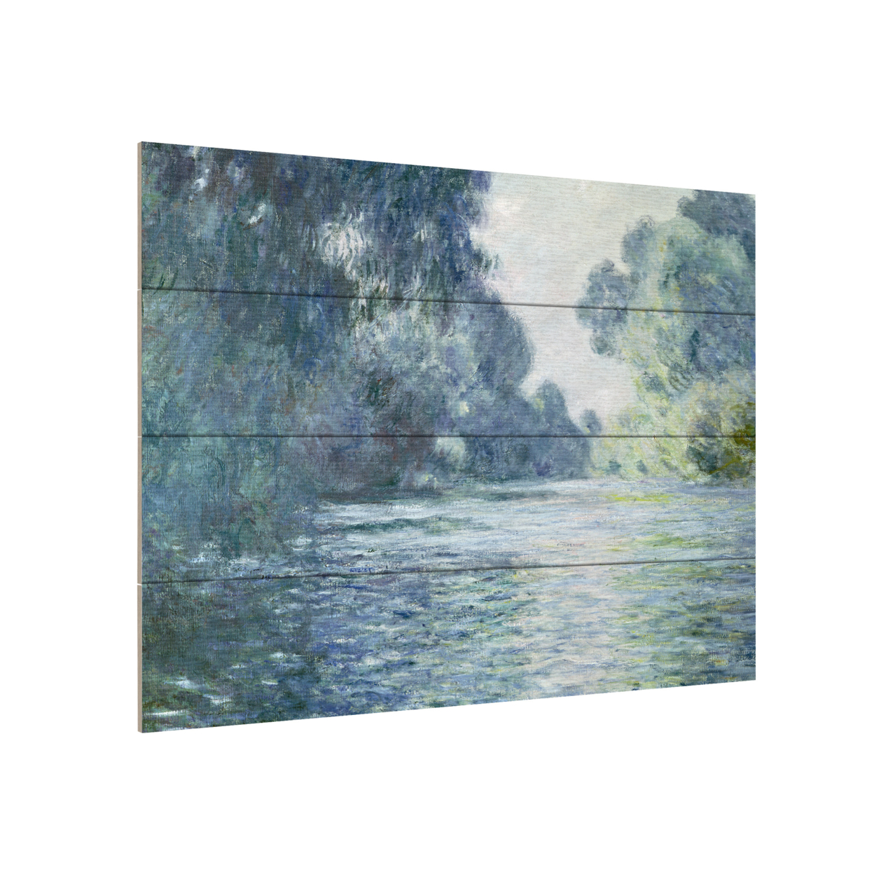 Wall Art 12 X 16 Inches Titled Branch Of The Seine Ready To Hang Printed On Wooden Planks