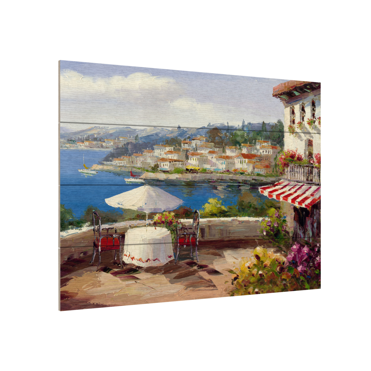 Wall Art 12 X 16 Inches Titled Italian Afternoon Ready To Hang Printed On Wooden Planks