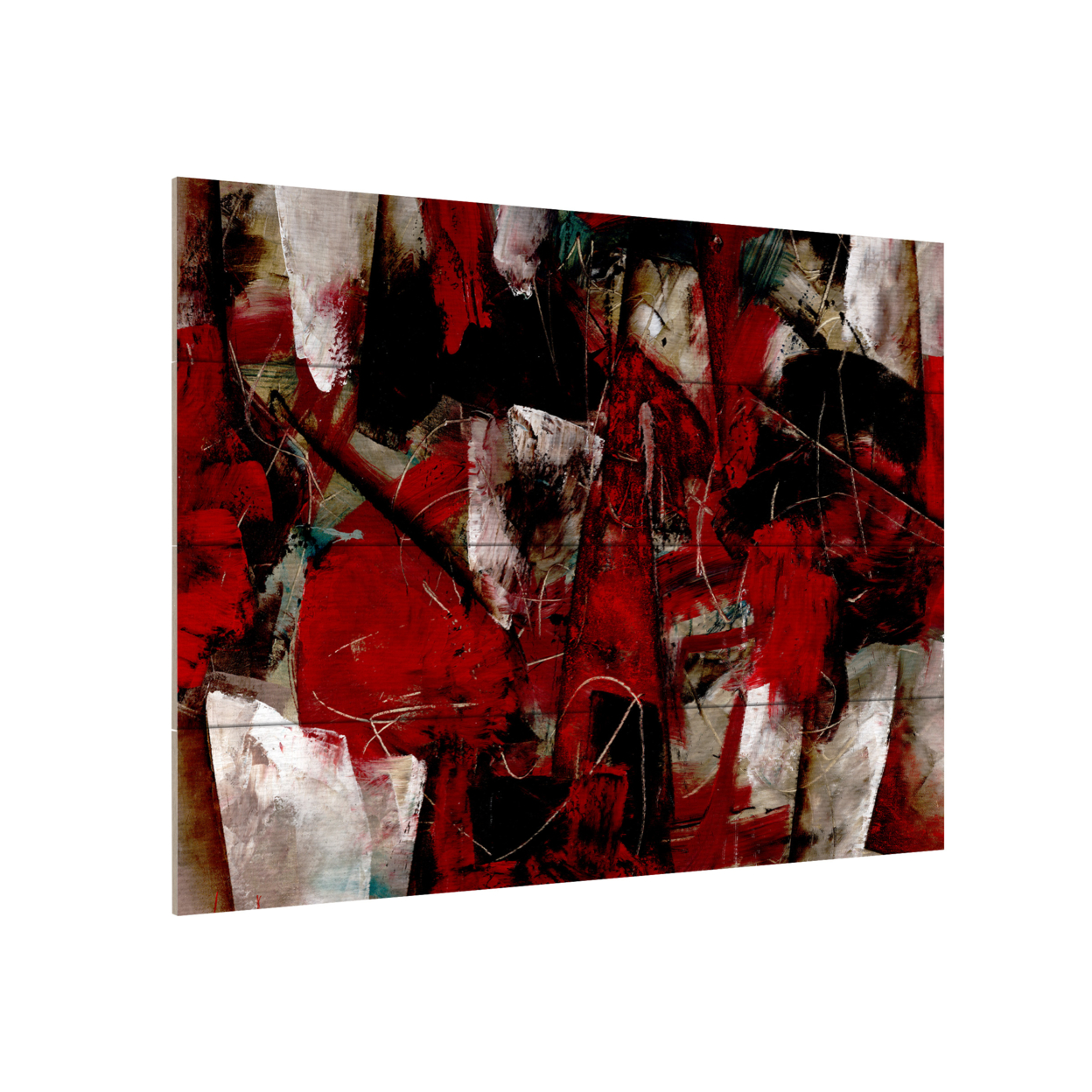 Wall Art 12 X 16 Inches Titled Abstract IV Ready To Hang Printed On Wooden Planks