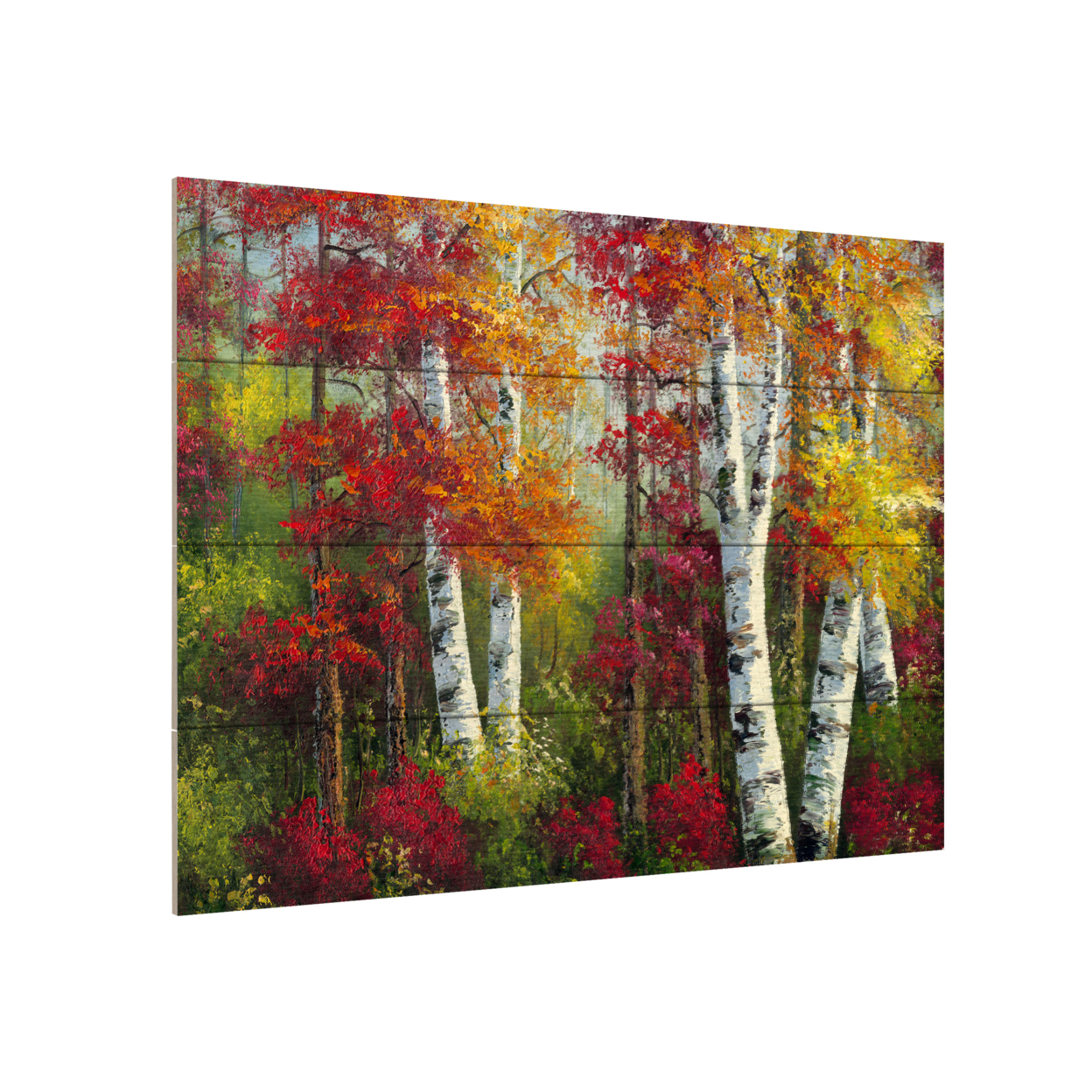 Wall Art 12 X 16 Inches Titled Indian Summer Ready To Hang Printed On Wooden Planks