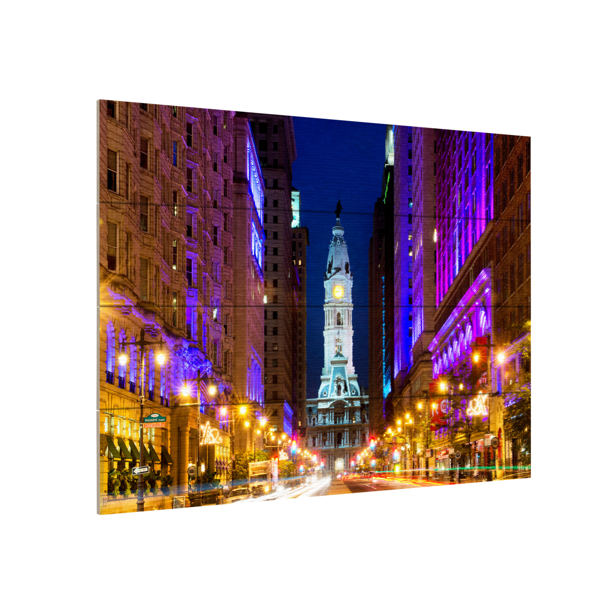 Wall Art 12 X 16 Inches Titled City Hall Philadelphia Ready To Hang Printed On Wooden Planks