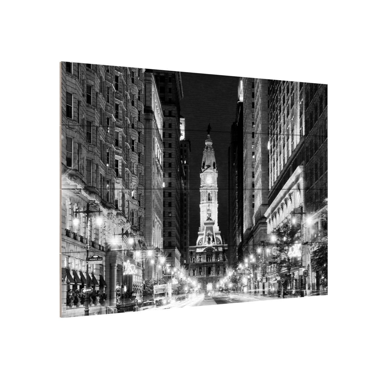 Wall Art 12 X 16 Inches Titled City Hall Philadelphia Buildings Ready To Hang Printed On Wooden Planks