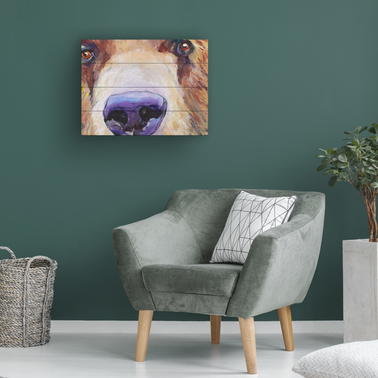 Wall Art 12 X 16 Inches Titled The Sniffer Ready To Hang Printed On Wooden Planks