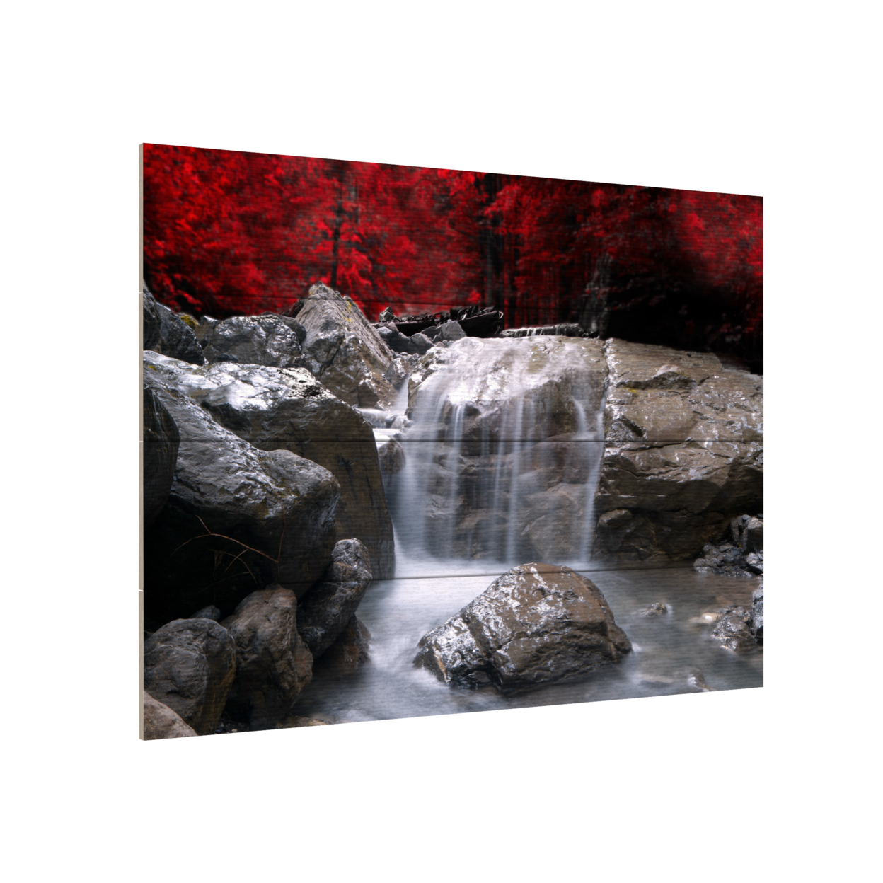Wall Art 12 X 16 Inches Titled Red Vison Ready To Hang Printed On Wooden Planks