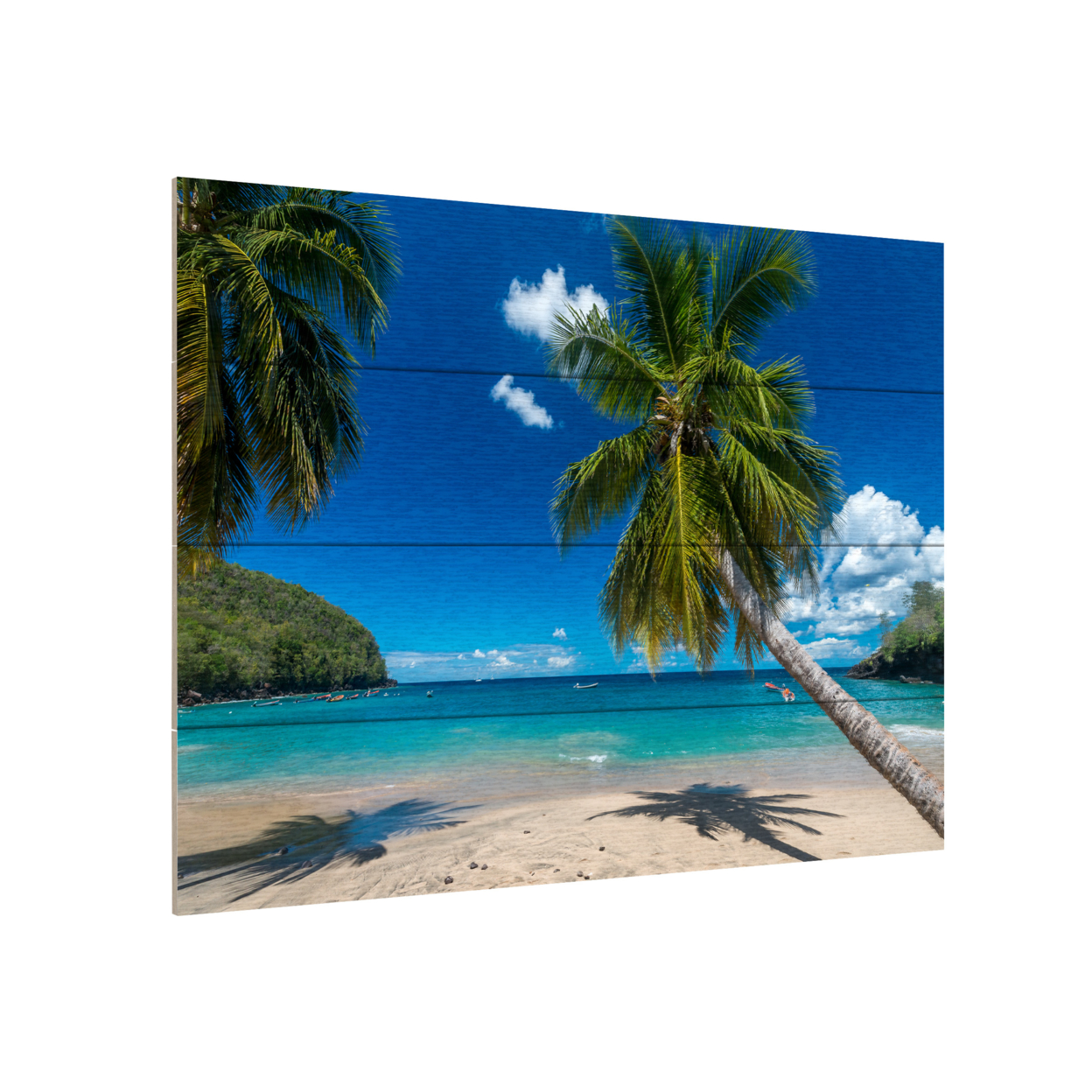 Wall Art 12 X 16 Inches Titled Martinique Ready To Hang Printed On Wooden Planks
