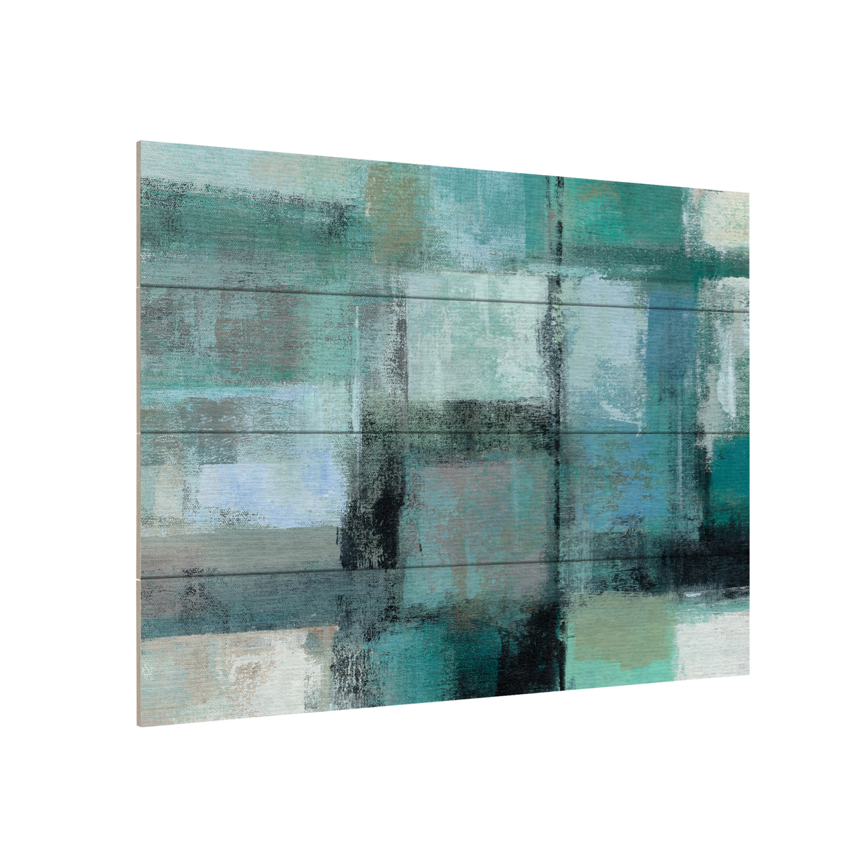 Wall Art 12 X 16 Inches Titled Island Hues Crop I Ready To Hang Printed On Wooden Planks