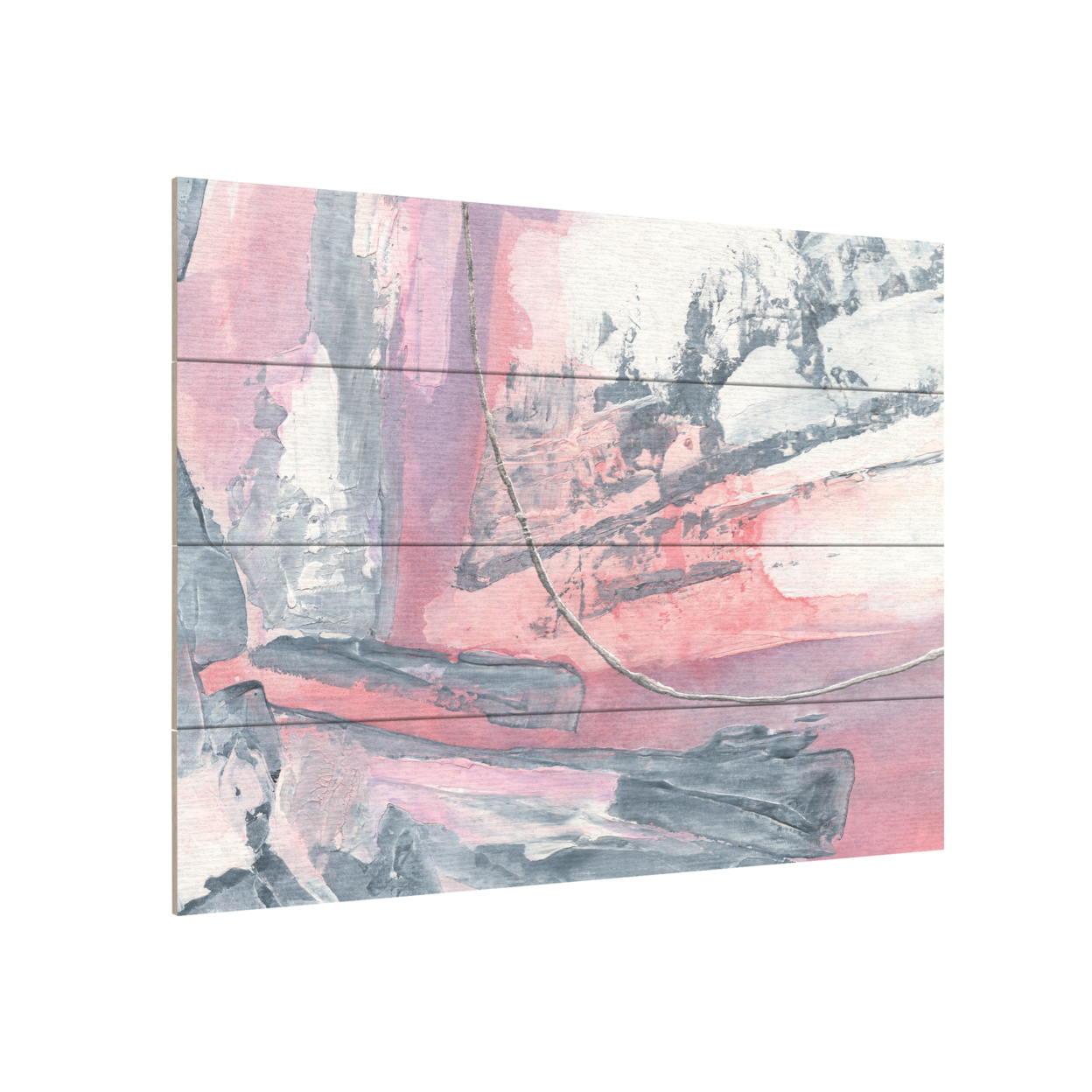 Wall Art 12 X 16 Inches Titled Whitewashed Blush I Ready To Hang Printed On Wooden Planks