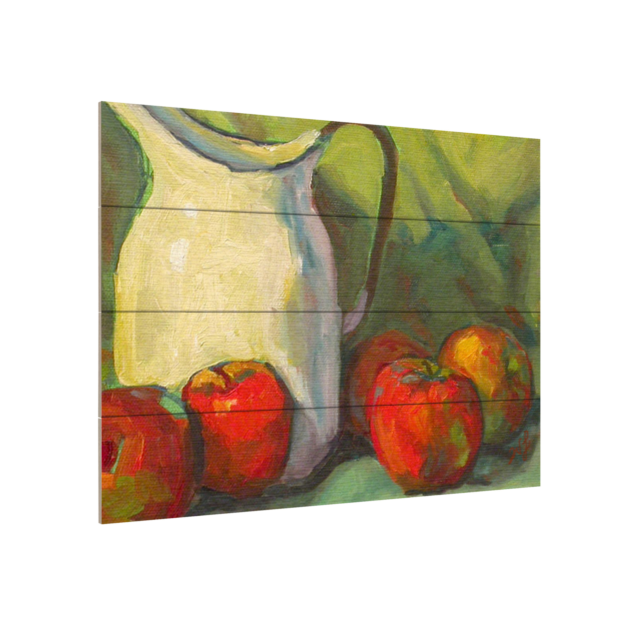 Wall Art 12 X 16 Inches Titled Milk Pitcher Ready To Hang Printed On Wooden Planks