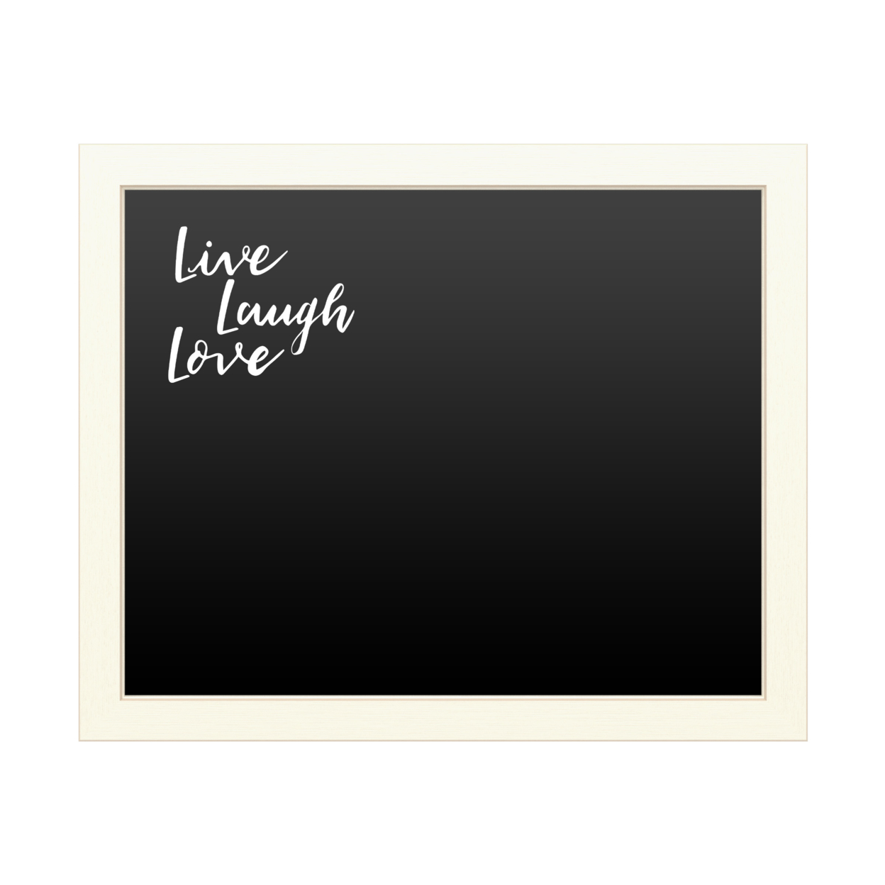 16 X 20 Chalk Board With Printed Artwork - Live Laugh Love White Board - Ready To Hang Chalkboard