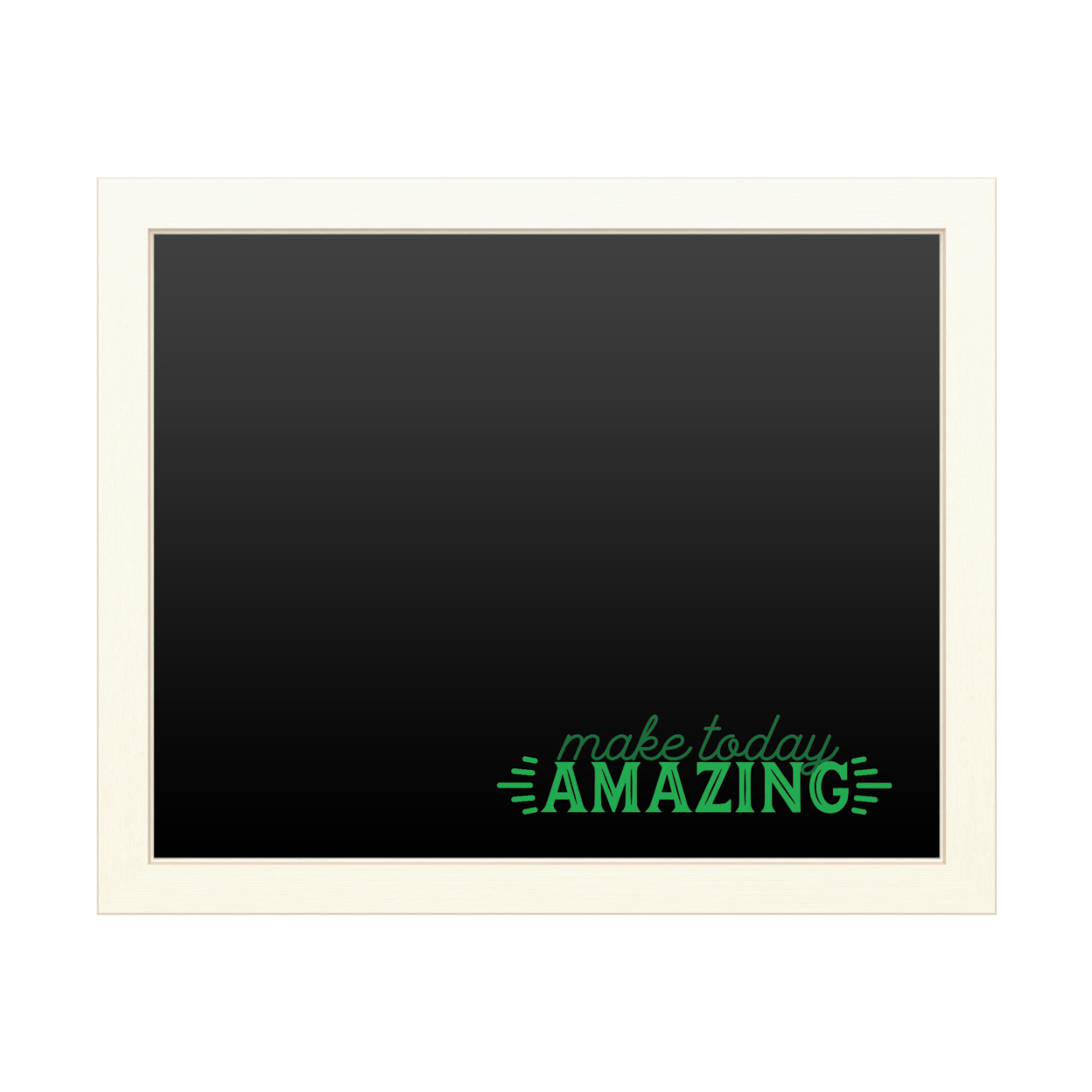 16 X 20 Chalk Board With Printed Artwork - Make Today Amazing Green White Board - Ready To Hang Chalkboard