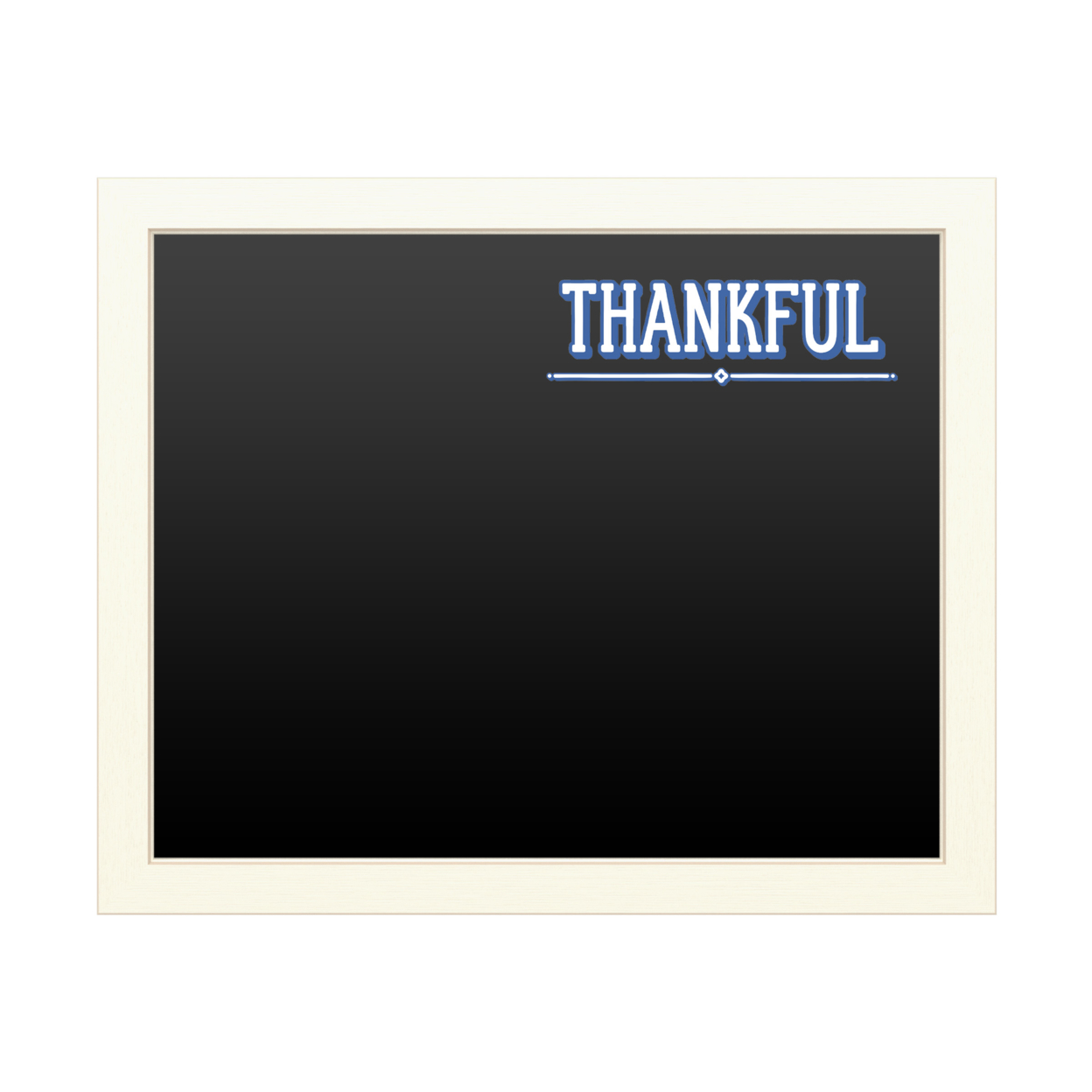16 X 20 Chalk Board With Printed Artwork - Thankful Blue White Board - Ready To Hang Chalkboard