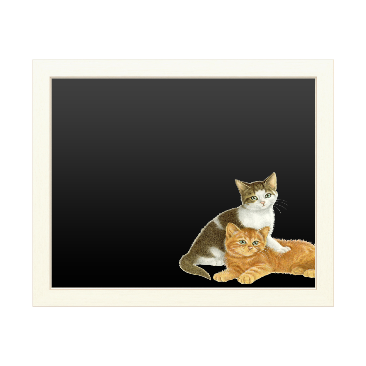 16 X 20 Chalk Board With Printed Artwork - Francien Van Westering Two Friends White Board - Ready To Hang Chalkboard