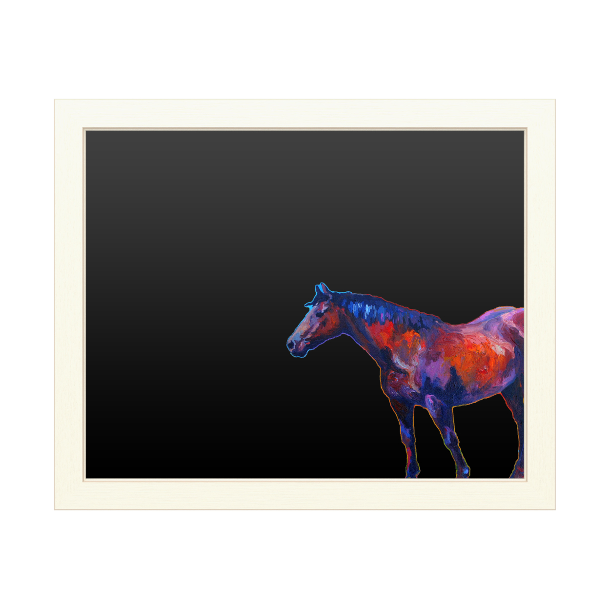 16 X 20 Chalk Board With Printed Artwork - Marion Rose Bay Mare I White Board - Ready To Hang Chalkboard
